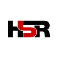 Letter HSR simple monogram logo icon design. Royalty Free Stock Photo