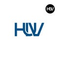 Letter HUV Monogram Logo Design Royalty Free Stock Photo