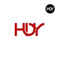 Letter HUY Monogram Logo Design