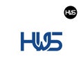Letter HWS Monogram Logo Design Royalty Free Stock Photo