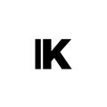 Letter I and K, IK logo design template. Minimal monogram initial based logotype