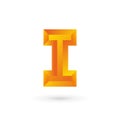 Letter I logo icon design template elements