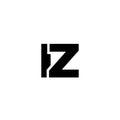 Letter I and Z, IZ logo design template. Minimal monogram initial based logotype