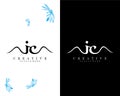 Letter ic, ci creative logo design vector