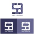 Letter icon logo isometric design Royalty Free Stock Photo