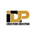 Letter IDP simple monogram logo icon design. Royalty Free Stock Photo
