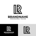 Letter ILR or LR Logo, suitable for any business ILR or LR initial Royalty Free Stock Photo