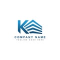 Letter or initial K incorporated with building. Property logo design inspiration