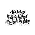 Letter International Mountain Day creative emblem design.