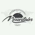 Letter International Mountain Day creative emblem design