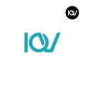 Letter IOV Monogram Logo Design Royalty Free Stock Photo
