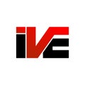 Letter IVE simple monogram logo icon design. Royalty Free Stock Photo