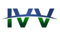 Letter IVV Template Royalty Free Stock Photo