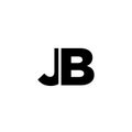 Letter J and B, JB logo design template. Minimal monogram initial based logotype