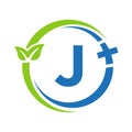 Letter J Healthcare Logo. Doctor Logo on Alphabet J Sign. Medical Pharmacy Plus Symbol Design