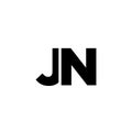 Letter J and N, JN logo design template. Minimal monogram initial based logotype