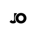 Letter J and O, JO logo design template. Minimal monogram initial based logotype