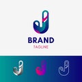 Letter J Rounded Logo template element symbol