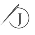 Letter J Tailor Logo, Needle and Thread Logotype for Garment, Embroider, Textile, Fashion, Cloth, Fabric
