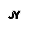 Letter J and Y, JY logo design template. Minimal monogram initial based logotype