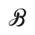 Letter jb loop curves design logo vector