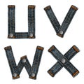 Letter of jeans alphabet