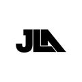 Letter JLA simple monogram logo icon design. Royalty Free Stock Photo