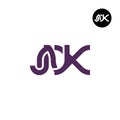Letter JNX Monogram Logo Design Royalty Free Stock Photo