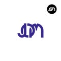 Letter JOM Monogram Logo Design Royalty Free Stock Photo