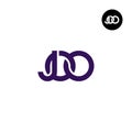 Letter JOO Monogram Logo Design Royalty Free Stock Photo