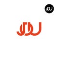 Letter JOU Monogram Logo Design Royalty Free Stock Photo