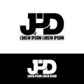 Letter JPD simple monogram logo icon design. Royalty Free Stock Photo