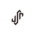 letter jsr stripes geometric logo vector