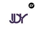 Letter JUY Monogram Logo Design Royalty Free Stock Photo