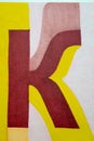 Letter K alphabet graphic