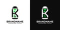 Letter K Battery Logo. Suitable for any business related to Battery with K initial