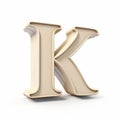 Taupe 3d Cartoon Letter K Render On White Background