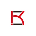 letter k! exclamation symbol logo vector