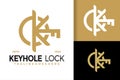 Letter K Keyhole Lock Logo Design Vector Illustration Template Royalty Free Stock Photo