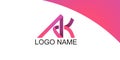 Letter A and K logo for company,web or business