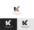 Letter K logo icon design template elements. Road, transport company