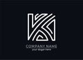 Letter K logo or monogram. blank for business card. For your business. Vector sign