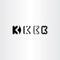 letter k set black icons logo vector elements Royalty Free Stock Photo