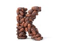 Letter K shaped date palm fruits,