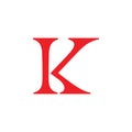 Letter k simple unique logo vector