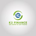 Letter K2 Vector logo design template idea Royalty Free Stock Photo
