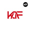 Letter KAF Monogram Logo Design Royalty Free Stock Photo