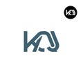 Letter KAJ Monogram Logo Design Royalty Free Stock Photo