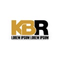 Letter KBR simple monogram logo icon design. Royalty Free Stock Photo