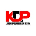 Letter KDP simple monogram logo icon design. Royalty Free Stock Photo